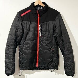 Rev'It! Men's Solar Insulated Ripstop Zip Up Jacket Black Red S